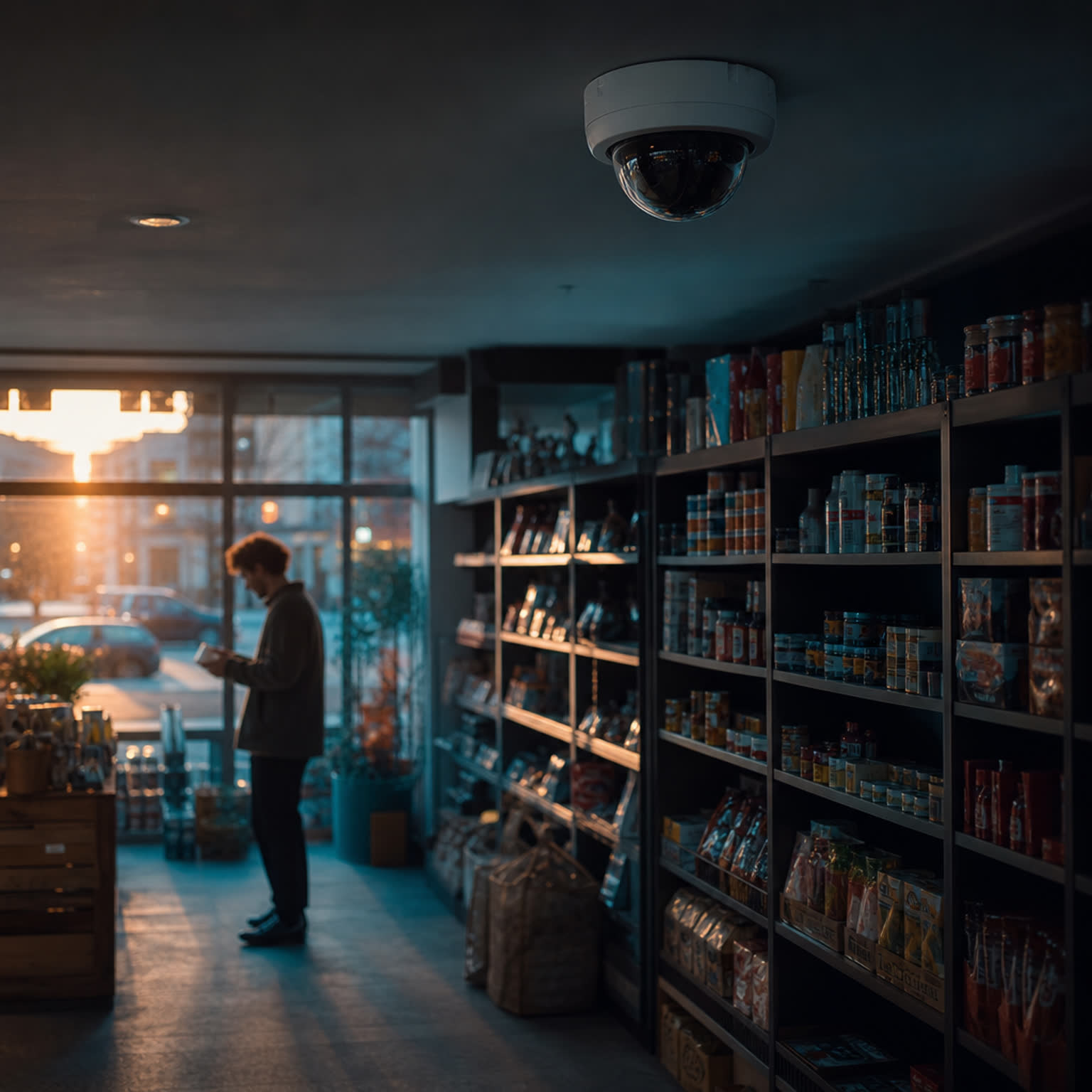 A small retail store watched over by DialRingo Watch